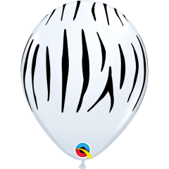 BALAO 11" R BRANCO PC50 ZEBRA STRIPES