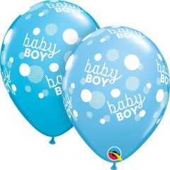 BALAO 11" R SORT ESP PC50 BABY BOY-PONTOS AO REDOR