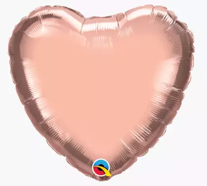 BALAO 18" CORACAO SOLTO ROSE GOLD