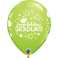 BALAO 11" R SORT CARNAVAL PC50 CONGRATULATIONS GRADUATE STARS