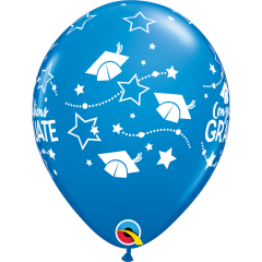 BALAO 11" R SORT CARNAVAL PC50 CONGRATULATIONS GRADUATE STARS