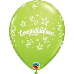 BALAO 11" R SORT CARNAVAL PC50 CONGRATULATIONS STREAMERS