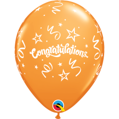 BALAO 11" R SORT CARNAVAL PC50 CONGRATULATIONS STREAMERS