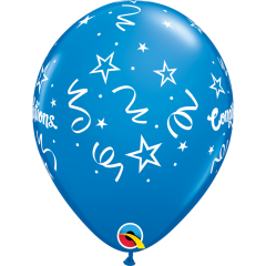 BALAO 11" R SORT CARNAVAL PC50 CONGRATULATIONS STREAMERS