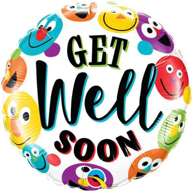 BALAO 18" REDONDO PC1 GET WELL SOON-CARINHAS