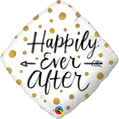 BALAO 18" DIAMANTE PC1 HAPPILY EVER AFTER GOLD DOTS