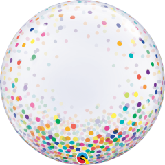 BALAO 24" DECO BUBBLE PC1 COLORFUL CONFETTI DOTS