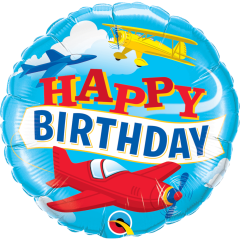BALAO 18" REDONDO PC1 BDAY AIRPLANES