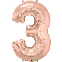 BALAO 34" NUMERO PC1 3 ROSE GOLD
