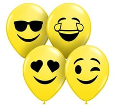 BALAO 5" R AMARELO PC100 SORT DE CARINHAS SORRIDENTES
