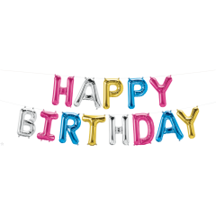 16" KIT HAPPY BIRTHDAY MULTICOLOR