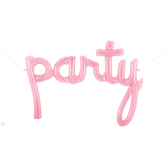BALAO 44" ESCRITA PC1 PARTY CLEAR PINK