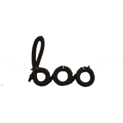 BALAO ESCRITA BOO BLACK 1PC - 69X53CM