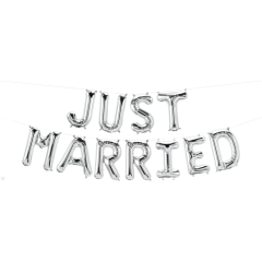 16" KIT JUST MARRIED SILVER
