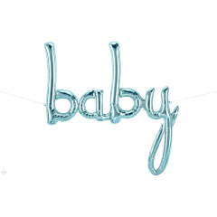 BALAO 46" ESCRITA PC1 BABY PASTEL BLUE