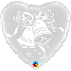 BALAO 18" CORACAO PC1 WEDDING BELLS