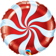 BALAO 18" REDONDO PC1 CANDY SWIRL RED