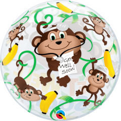 BALAO 22" BUBBLE SIMPLES PC1 GET WELL MONKEYS