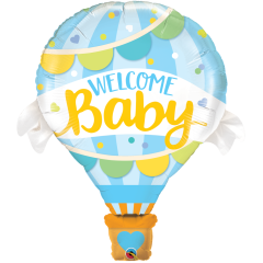 BALAO 42" SHAPE PC1 WELCOME BABY BLUE BALLOON