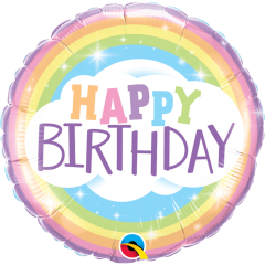 BALAO 18" REDONDO PC1 BDAY RAINBOW