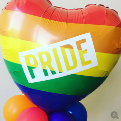 BALAO 18" CORACAO PC1 RAINBOW STRIPES