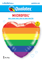 BALAO 18" CORACAO PC1 RAINBOW STRIPES