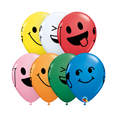 BALAO 11" R SORT EST C/BC PC50 SMILE FACES