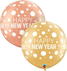 BALAO 30" R SORT ESP PC2 HAPPY NEW YEAR DOTS-A-RND