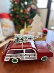 CARRO DE NATAL VINTAGE VERMELHO