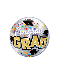 BALAO 22" BUBBLE SIMPLES PC1 CONGRATS GRAD ESTRELA