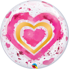 BALAO 22" BUBBLE SIMPLES PC1 LOVE YOU M(HEART)M PINK