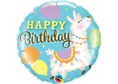 BALAO 18" REDONDO PC1 HAPPY BIRTHDAY-LHAMA