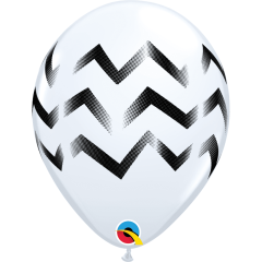 BALAO 11" R BRANCO PC50 CHEVRON STRIPES