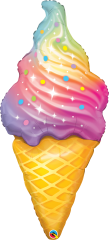 BALAO 45" SHAPE PC1 RAINBOW SWIRL ICE CREAM