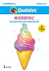 BALAO 45" SHAPE PC1 RAINBOW SWIRL ICE CREAM