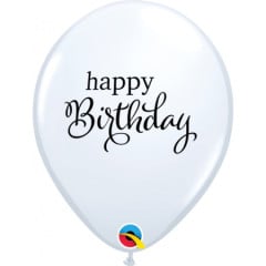 BALAO 11" R BRANCO PC50 HAPPY BIRTHDAY