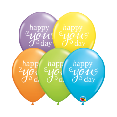 BALAO 11" R PASTEL BRILH PC50 SIMPLY HAPPY YOU DAY