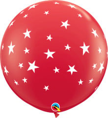 BALAO 3' R VERMELHO PC2 CONTEMPO STARS-A-RND