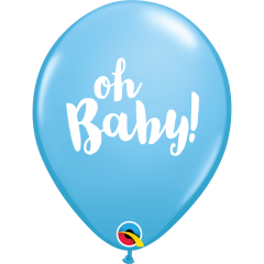 BALAO QUALATEX 11" ESTAMPADO - PACOTE FESTIVO AZUL COM 6 UNIDADES - OH BABY!