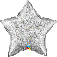 BALAO 20" ESTRELA PC1 GLITTERGRAPHIC SILVER