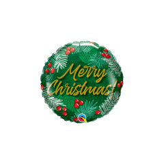 BALAO 09" REDONDO SOLTO CHRISTMAS GREENS & BERRIES