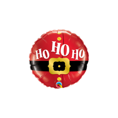 BALAO 09" REDONDO SOLTO HO HO HO SANTA'S BELT