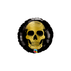 BALAO 09" REDONDO SOLTO GOLDEN SKULL HEAD
