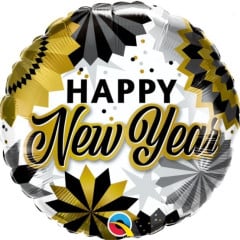 BALAO 18" REDONDO PC1 NEW YEAR BLACK & GOLD FANS