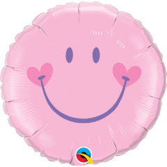 BALAO 18" REDONDO SOLTO SWEET SMILE FACE-PINK