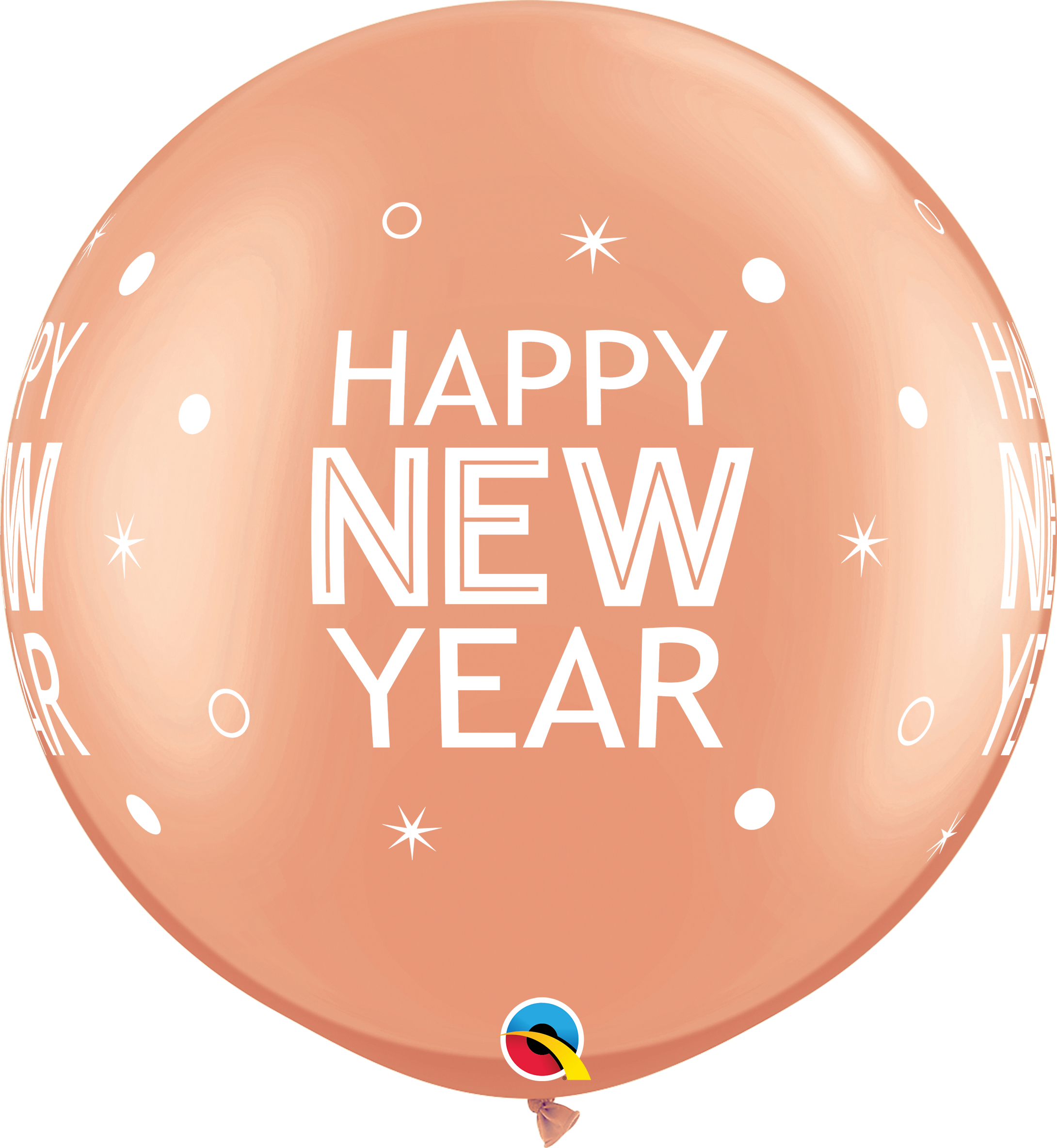 BALAO 30" R OURO ROSE PC2 NEW YEAR SPARKLES & DOTS
