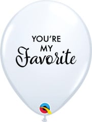 BALAO 11" REDONDO BRANCO PACOTE 50 UN YOURE MY FAVORITE
