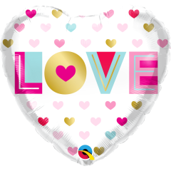 BALAO 18" CORACAO PC1 LOVE METALLIC HEARTS