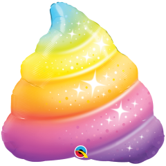 BALAO 30" SHAPE PC1 RAINBOW POOP SPARKLES