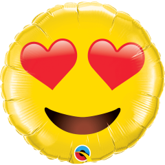 BALAO 28" SHAPE PC1 SMILE FACE WITH HEART EYES